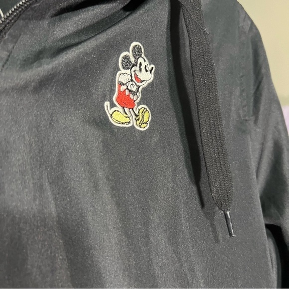 Disney Parks Mickey Mouse Black Zip Up Hooded Windbreaker Men’s S - Picture 7 of 9